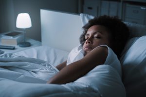 young woman sleeping